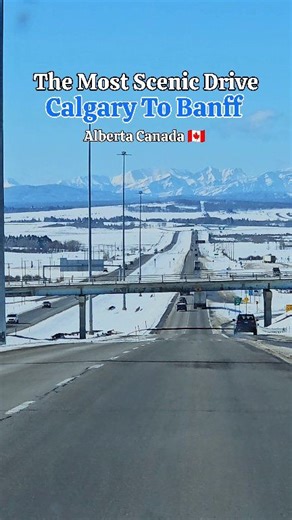 The most scenic winter drive in Canada 🇨🇦 Winter Road Trip to Banff from Calgary Alberta Canada 🇨🇦 Snow-covered mountains, frosty forests, and those classic Alberta winter views. The drive itself feels like a postcard—every turn more magical than the last. 🚗✨ If you’re planning a winter getaway, Banff is absolutely worth the trip. Stay safe on the roads and enjoy the snowy scenery! 🤍🏔️ . #alberta #canada #Banff #Winter #roadtrip #mountains #mountainview #rockies #travel #Calgary #scenic #