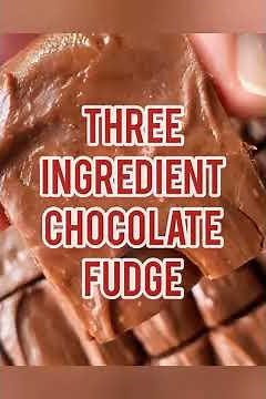 3 ingredients chocolate 🍫 fudge recipe