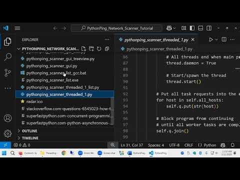 Part 3: PythonPing Network Scanner Threaded