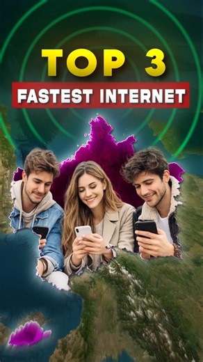 Top 3 Fastest Internet Countries in the World 🌍⚡ #shorts
