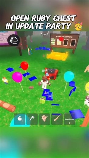 open Ruby chest in New update 😧#99nightintheforest#shorts