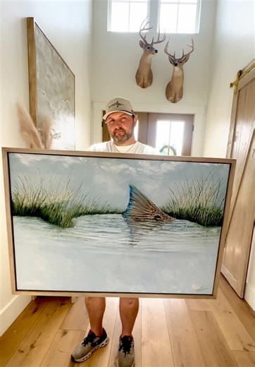 Textured Redfish Art Piece Ready for a New Home