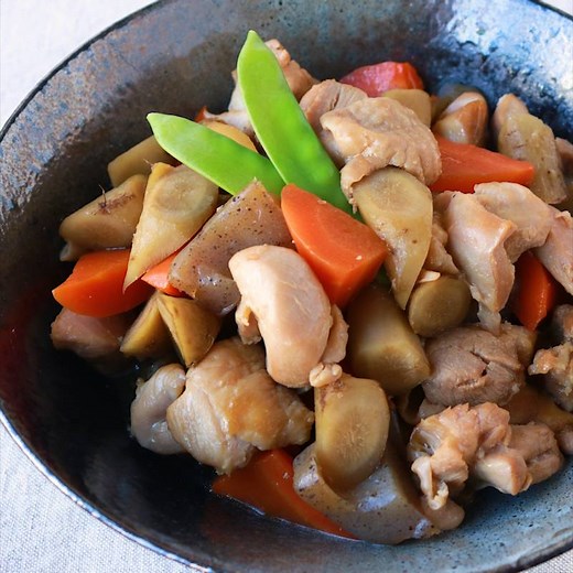 ほっこり美味しい 鶏ごぼう煮 作り方・レシピ | クラシル