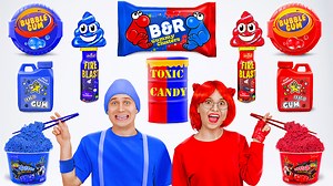 6.6K views · 245 reactions | Défi alimentaire rouge vs bleu || manger des bonbons d'une seule couleur par 123 go! Food | 123 GO Challenge French | Facebook