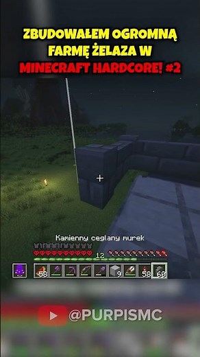 Krok po Kroku… Tak powstaje moja Farma Żelaza w Minecraft Hardcore!