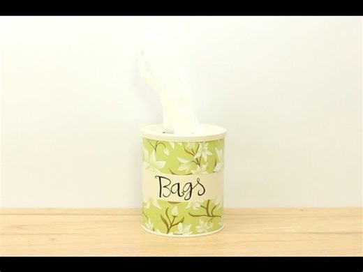 DIY plastic bag dispenser/holder