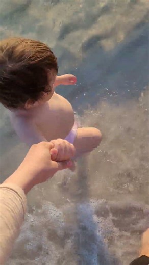 Little Princess Ilminur at the beach 🌊 #beach #funny #baby #shorts #ilminur