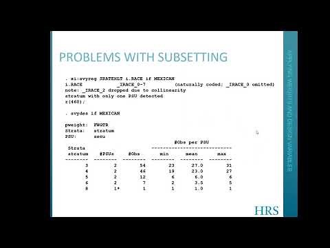 HRS Sample Design, Weighting, and Complex Variance Estimation