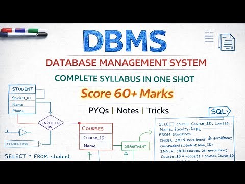 DBMS COMPLETE SYLLABUS ONE SHOT REVISION AKTU 🔥🔥💯