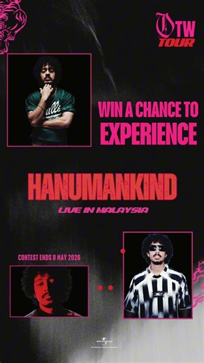 This is your chanve to see Hanumankind live in Malaysia 🇲🇾 🎶