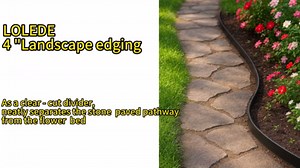 Landscape Edging Kit LOLEDE–– 66FT Flexible Paver Edging, 4" Tall Lawn Border with 60 Rust-Resistant Stakes – Ideal for Flower Beds, Lawns, Driveways, and Gardens