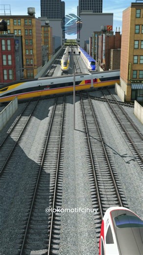 2 kereta api cepat melewati 4 jalur kereta cepat !#train #railtrack #railroad #railway