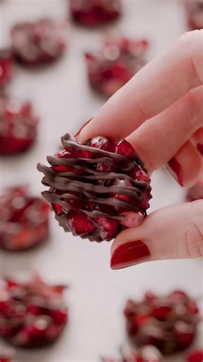 Are you looking for a quick and easy sweet treat? Make these Chocolate Pom-Poms ❤️ Find this recipe and more in the Delish app! | Delish