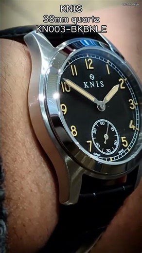 KNIS KN003-BKBKLE 38mm quartz screw-down crown #watch #knis