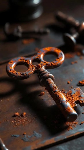 Hidden Gold Under Rust ✨ #satisfying #oddlysatisfying #restoration #rustremoval #antique