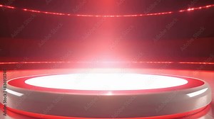 podium Futuristic showcase with platform for product displaying. Empty modern stage display. Seamless looping motion design. Video animation Ultra HD 4K 3840x2160