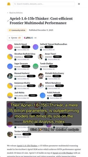🧐👉 Forget Big AI! ServiceNow's 15B Model Just Blew Past Giants in Performance & ... #QixNewsAI