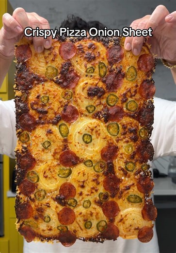 Crispy Pepperoni Pizza Onion Sheet Recipe for Pi Day