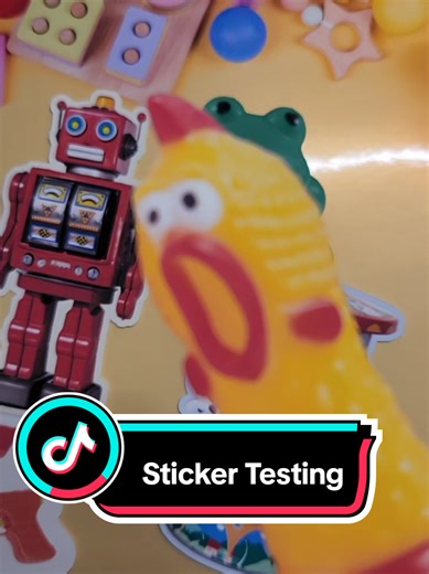 Sticker Testing Fun with Chicken Stickers