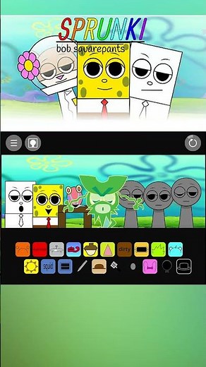 Sprunki: Bob Squarepants // Spongebob Mod [Incredibox] #shortvideo #shorts #short