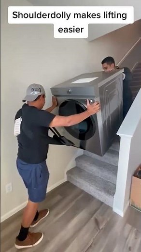 The Easiest Way to Move a Dryer, Washing Machine, or any Appliance Upstairs or Downstairs #shorts