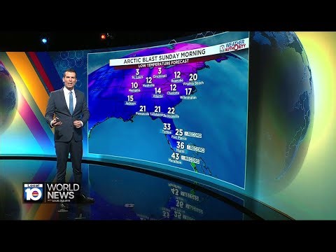 Artic blast records expected in Southeast on Sunday morning