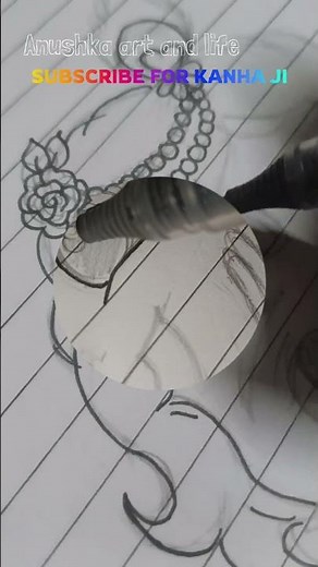 🎨 How to Draw Lord Krishna | Easy Step-by-Step Krishna Drawing 🦚💙#viral