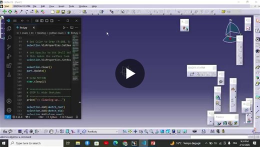 #catia #python #automation #engineering #cad #designautomation #mechanicalengineering | TAOUFIK MBIRI