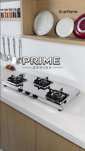 Everflame Prime 3 Burner Gas Stove | Best Stainless Steel Cooktop | ISI Certified Quality
