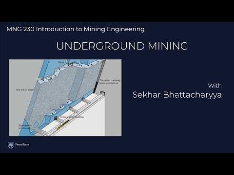 Underground Mining Methods & Modern Techniques — MNG 230 | Penn State Energy & Mineral Engineering