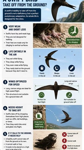 Why Can’t Swift Birds Take Off From the Ground? The Amazing Truth About Swifts