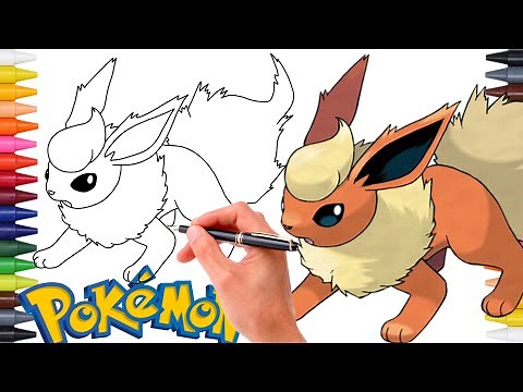 Comment Dessiner LE POKÉMON PYROLI (Flareon) FACILEMENT ! #136 | GÉNÉRATION 1