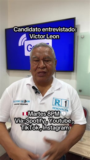Estamos a un día de nuestra primera entrevista! Junto al candidato Víctor Leon