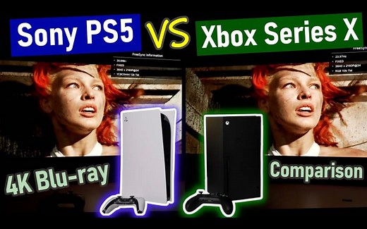 【4K】PS5 vs Xbox Series X 播放4K蓝光画质详细对比与剖析 / HDTVTest / 机翻中文