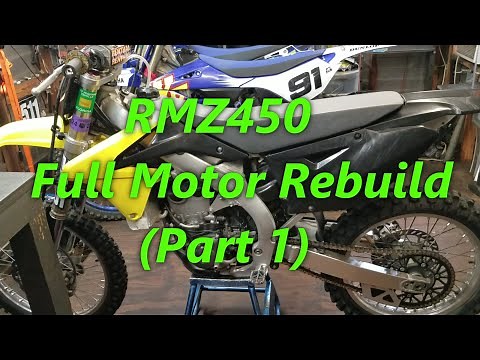 1:11 Suzuki RMZ450 Full Motor Rebuild 2009-2025 (Part 1). Replacing the crankshaft and a top end.