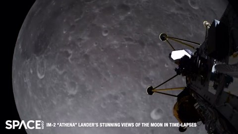 Time-lapse of IM-2 'Athena' lander’s stunning views of the Moon