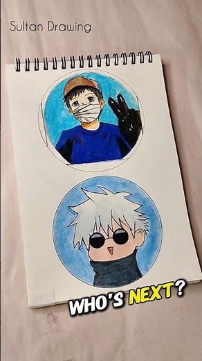 Gojo Pfp Drawing 🎨😅 (Day 14/15) #shorts #gojo #pfpdrawing #animeart