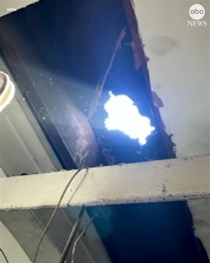 759K views · 5.2K reactions | A mystery object fell from the sky, damaging an auto shop in South Jersey. Security footage captured what appeared to be a possible fireball, according to ABC station WPVI. Astronomers say it's possible that whatever it was came from space. https://abcnews.visitlink.me/L8EkHR | ABC News | Facebook
