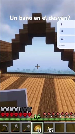 Un baño en el desván? #minecraft #minecraftbuilding #minecrafttutorial #humor #clips