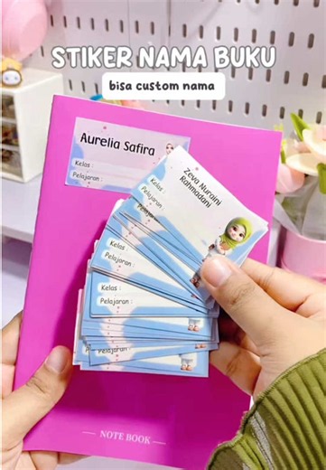 Stiker Nama Buku Custom dengan Foto Anak - 40 Lembar Harga Terjangkau