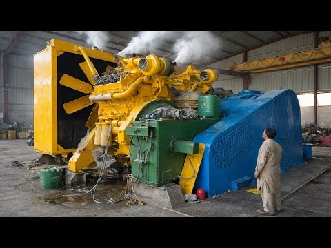 🔥 Imported American Engine Rebuild 😱 | Pakistani Expert Mechanic Assembles & Starts Giant Machine!