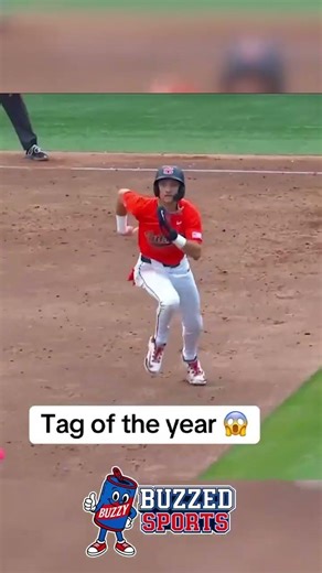 BSM | Georgia Bulldogs SS Makes INSANE Tag 😳⚾ #Baseball #CollegeBaseball