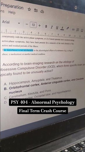 PSY 404 - Abnormal Psychology | Final Term Crash Course #abnormalpsychology #vufinalterm #vuexams