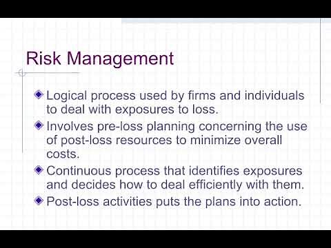 Risk management and insurance fundamentals | Principles of risk management and insurance chapter 1