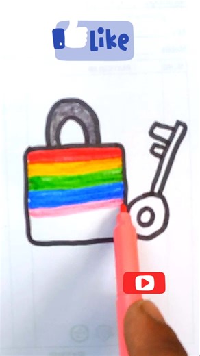 how to draw a lock 🔐 in easy #anvidrawing #shorts #drawing