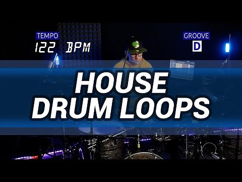 House drum loops 122 BPM // The Hybrid Drummer