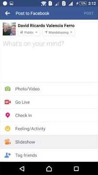 How to create a slideshow in FB?