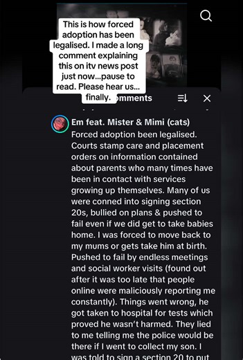This is how forced adoption has been legalised. I made a long comment explaining this on itv news post just now… #forcedadoption #legalised #ukfamilycourt #probability #pleaselisten