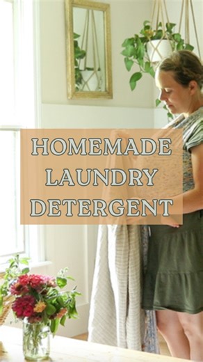 Laura | Homemaking, Recipes, Natural Living on Instagram: "Comment LAUNDRY and I’ll send you my easy homemade laundry detergent. Be sure you’re following my account to receive the link 🤍"