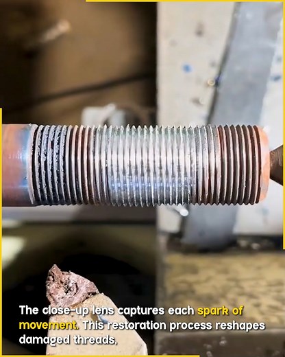 Lathe Machine Restoring Metal Threads. #LatheMachine #MetalWork | Jogi Jokes